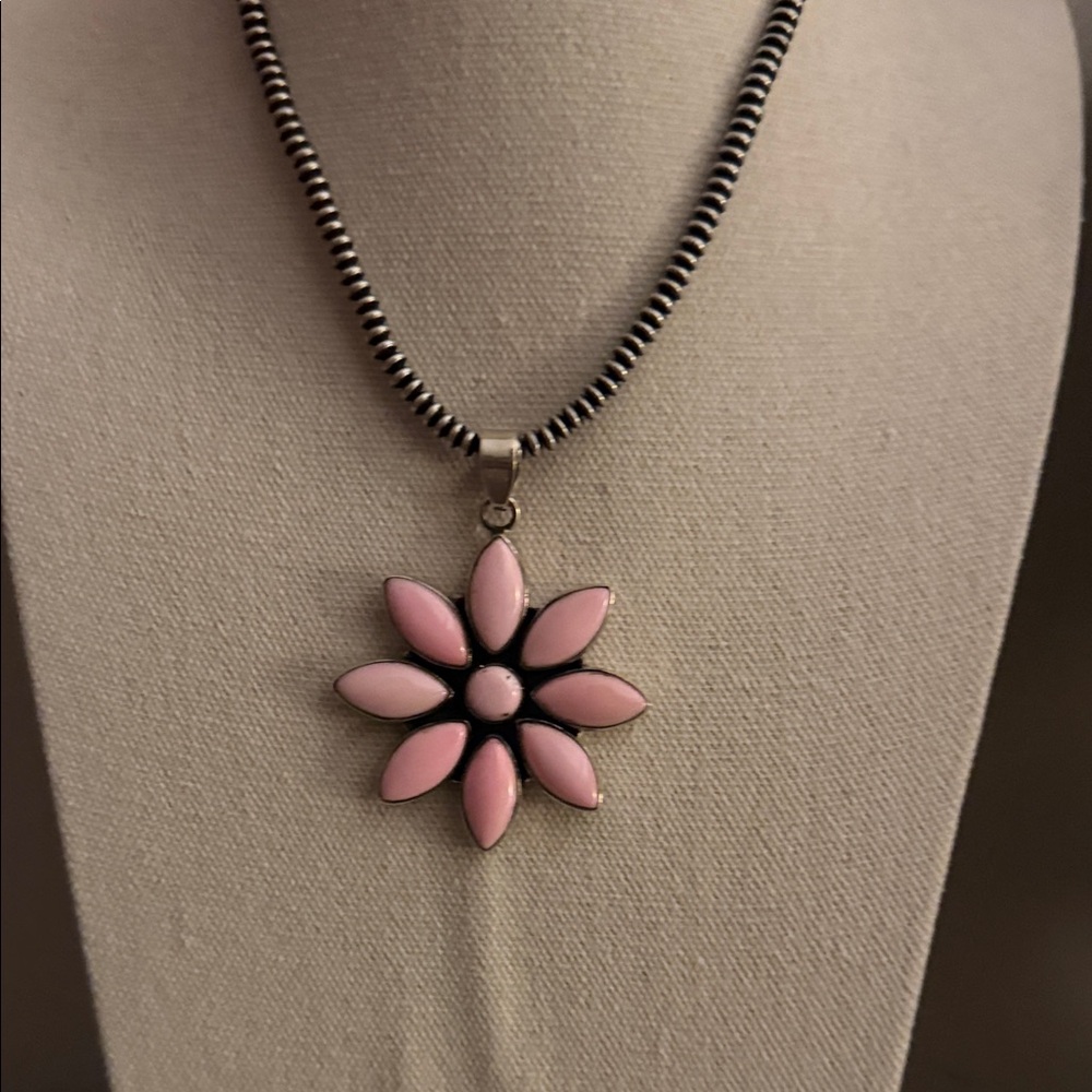Pink Conch Sterling Silver Pendant (pendant only)